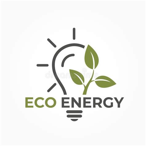 Eco Energy Logo Sustainable And Renewable Energy Symbol Eco Friendly