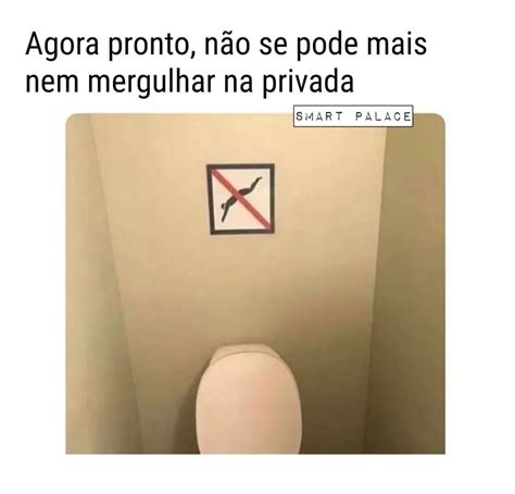 Agora pronto não se pode mais nem mergulhar na privada Memes