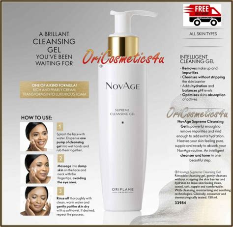 Oriflame Novage Supreme Cleansing Gel Ml For Sale Online Ebay