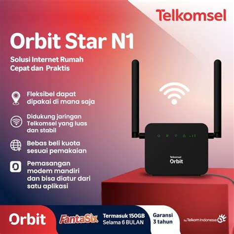 Promo Telkomsel Orbit Star N1 Modem Wifi 4G High Speed Bonus Data Cicil