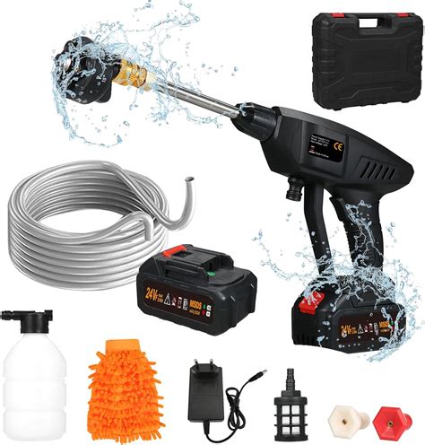 Eacam Cordless Pressure Washer Portable Power Washer Battery Powered 300w With 6 In 1 Spray