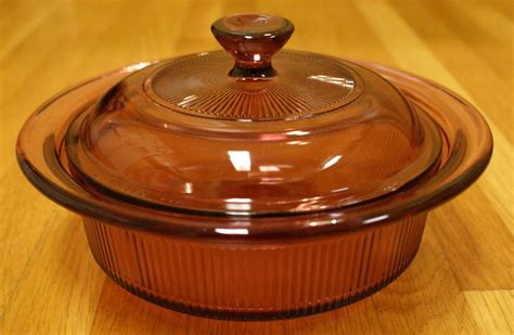 Corning Visions Vision Ware Cranberry Ounce Round Casserole Baking