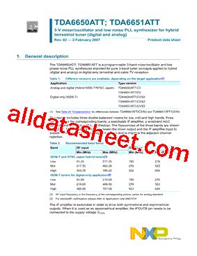 Tda Att Datasheet Pdf Nxp Semiconductors