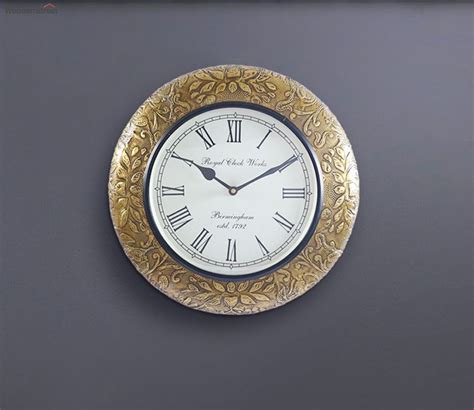 Buy Brass Wall Clock At Off Online Wooden Street