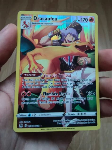 CARTE POKEMON ULTRA Rare Dracaufeu Full Art Jumbo Sm60 Jeton Tbe EUR