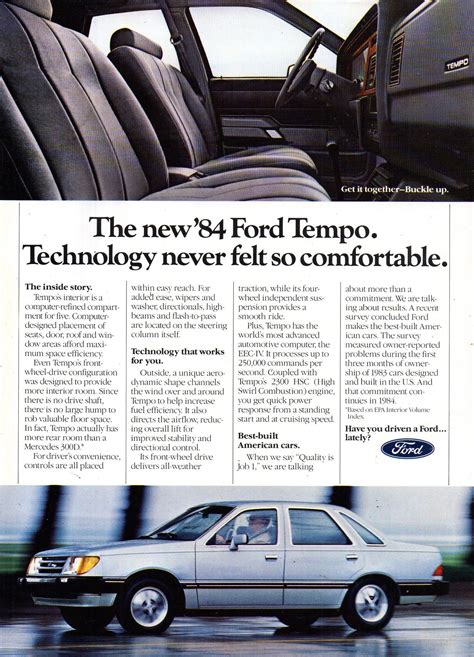 Flickrp2fcfnv5 1984 Ford Tempo Sedan Usa Original Magazine