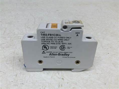 Allen Bradley 1492 Fb1c30 L 1 Pole 30 Amp 600 V Fuse Holder 1492fb1c30l