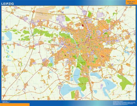 Leipzig map in Germany | Wall maps