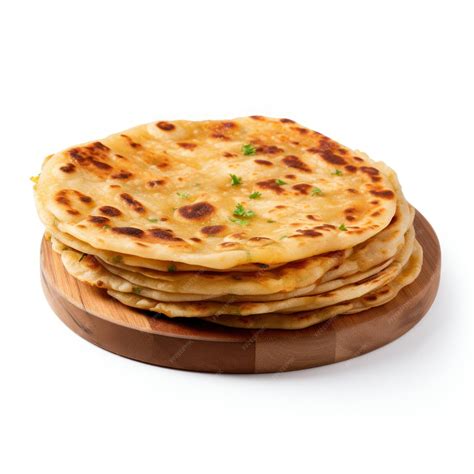 Premium Photo Aloo Paratha On White Background