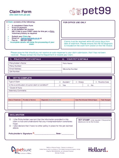 Fillable Online Pet99 Co Petsure Claims Form 2011 Solver Pet Medical