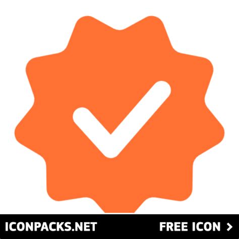 Free Orange Verified Sign And Tick SVG, PNG Icon, Symbol. Download Image.