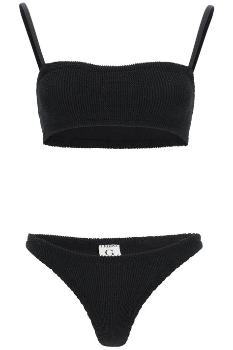 Hunza G Gigi Bikini Set Black Editorialist