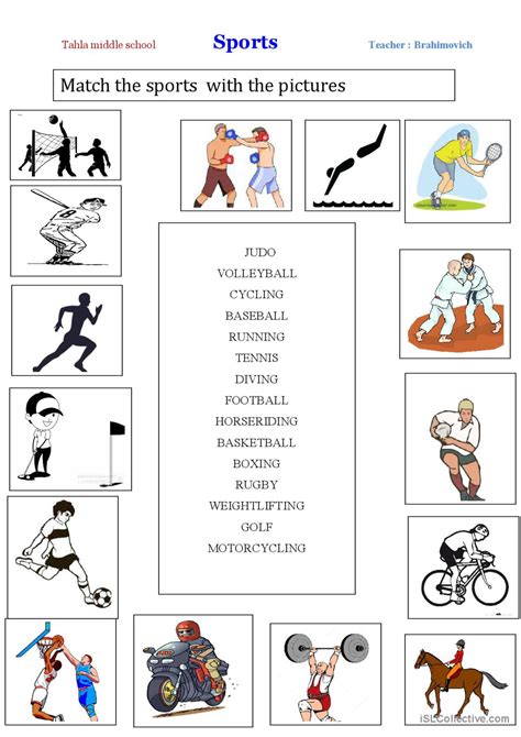 Sports English Esl Worksheets Pdf And Doc