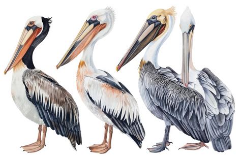 Premium Photo A Drawing Of A Pelicans Head And Beaks