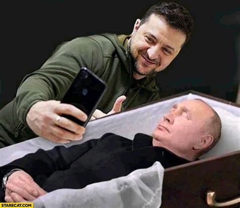 Zelensky Selfie With Dead Putin Starecat