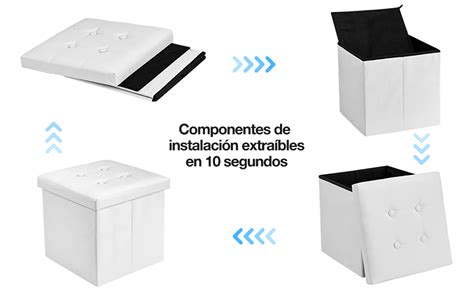 Simple Espacio Taburete Plegable Con Almacenamiento Cubo Plegable Baul