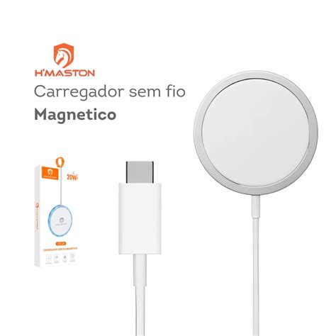 Carregador sem fio Magnético 20w Compatível Apple e Android