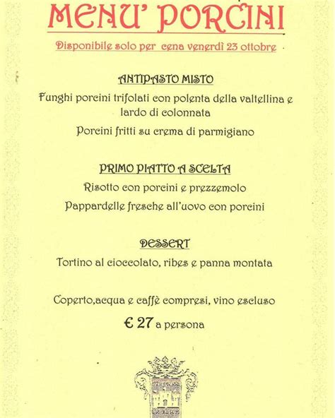 Menu At Il Feudo Dei Sapori Restaurant Monza