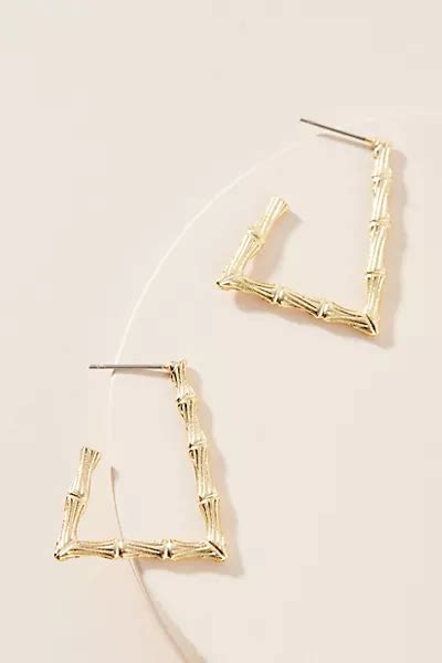 Bamboo Hoop Earrings | Anthropologie