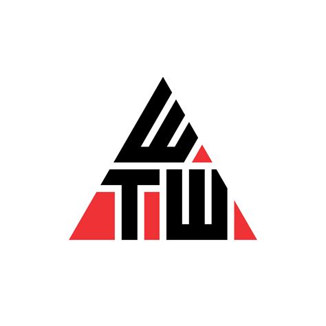 WTW triangle letter logo design with triangle shape. WTW triangle logo ...