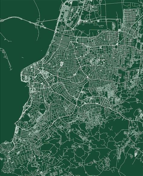 Cidade de Porto Alegre Brasil Mapa vetorial do município Mapa de ruas