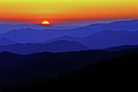 Smoky Mountain Sunset Photograph by Rebecca Higgins - Pixels