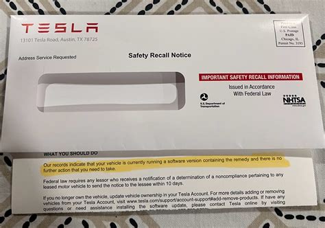 Tesla Recall Nhtsa Letter Teslarati