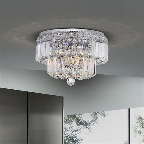 Silver 10 In High Or Less Semi Flush Mount Close To Ceiling Lights