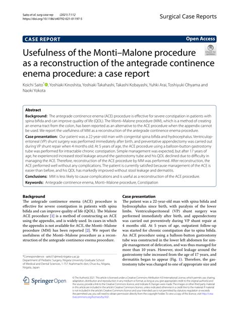 Pdf Usefulness Of The Montimalone Procedure As A Reconstruction Of