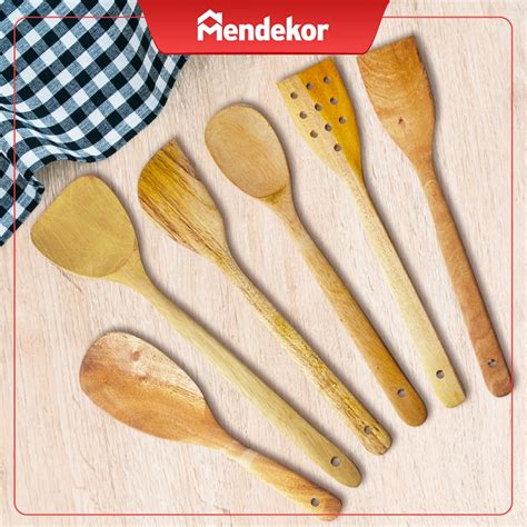 Jual Spatula Kayu Mahoni Besar Gagang Panjang Sutil Sodet Premium