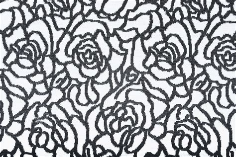 Jacquard Knitted Roses Black White Yes Fabrics