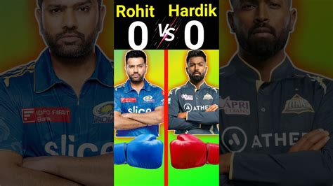 Rohit Sharma Vs Hardik Pandya Comparison Shorts Shortvideo