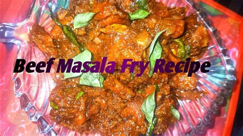 Beef Masala Fry Recipe One Pot Meal Quick N Super Tasty Beef Masala