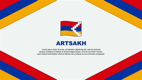 Artsakh Flag Abstract Background Design Template Artsakh Independence