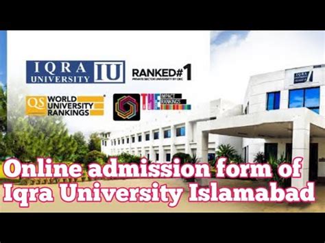 Iqra University Islamabad Admissions Online Registration Form All