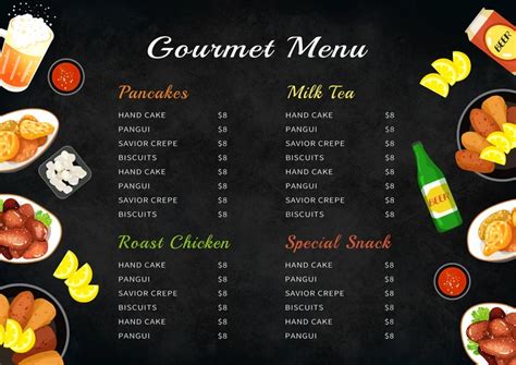 Takeaway Menu Black Creative Template Psd Free Download Pikbest