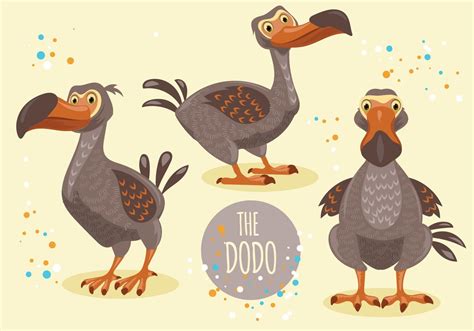 Dodo Bird Cartoon Character Collection 147034 Vector Art at Vecteezy