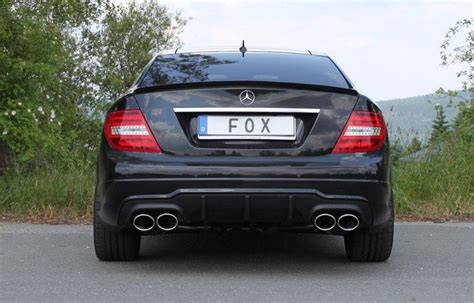 Fox Edelstahl Duplex Sportauspuff Mercedes C Klasse Coupe W C Mit