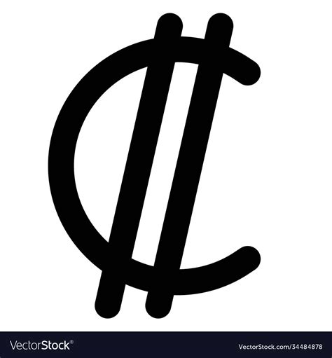 Col n symbol currency costa rica and salvadoran Vector Image