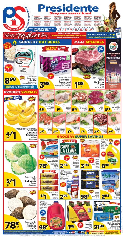 Presidente Supermarket Weekly Ad May May