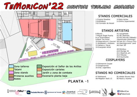 Plano De Stands Y Artistas Del Temoricon En La Planta Del