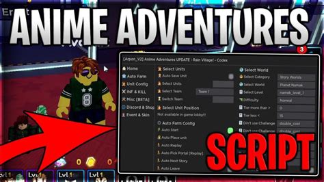 Upd Anime Adventures Script Hack Auto Farm Auto Place Upgrade