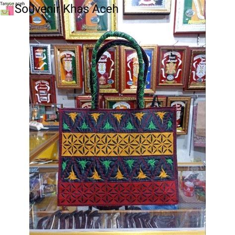 Jual Tas Tangan Bordiran Motif Khas Aceh Handbag Etnik Khas Aceh