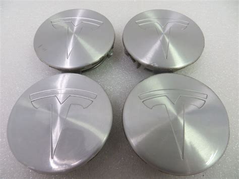 Tesla Model S X And Machined Center Caps Set