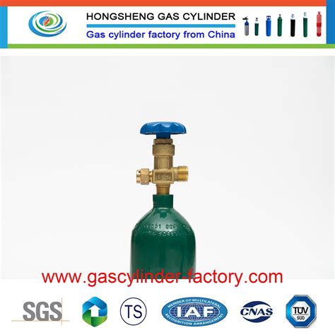 ISO 200bar Tped 1L Seamless Steel Gas Cylinder Oxygen CO2 Helium Argon