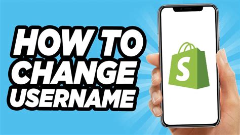 How To Change Username On Shopify EASY YouTube