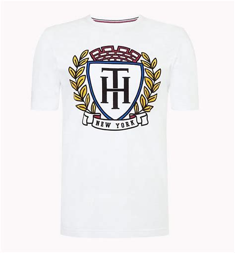 Tommy Hilfiger Logo Crest T Shirt White Home Of Brands