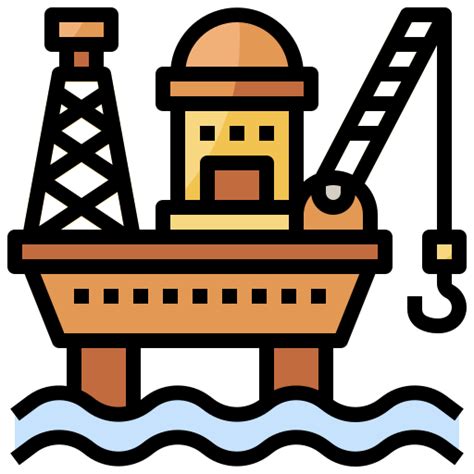 Oil Platform Surang Lineal Color Icon