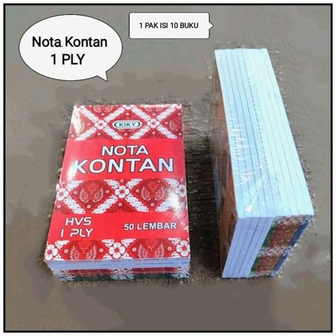 1 Pak Nota Kontan 1 Ply Kecil Isi 10 Buku Kiky Lazada Indonesia