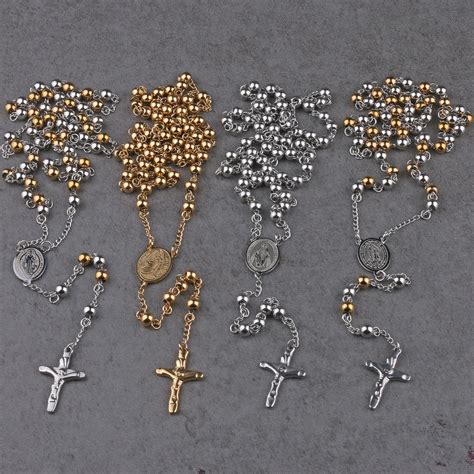 Mm Gold And Silver Color Stainless Steel Beads Guadalupe Catholic